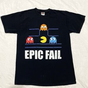 Epic Fail Pac-Man Retro Video Game Short‎ Sleeve T-Shirt Size Mens Medium